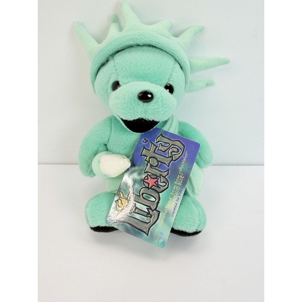 Liquid Blue Grateful Dead Liberty Bean Bear Beanbag Plush NYC 7"